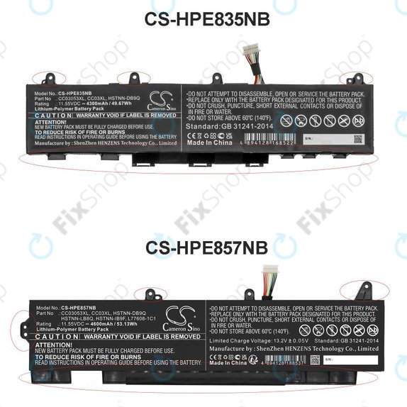 Baterie pro HP ZBook Firefly 15 G7, G8, EliteBook 855 G7, G8, 850 G7, G8, 4600mAh, Li-Pol, 11.55V, CC03053XL, HQ