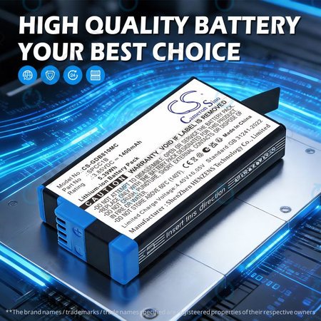 Baterie pro GoPro Max, Max 360, Acbat-001, 1400mAh, Li-Ion, 3.85V, SPCC1B, HQ