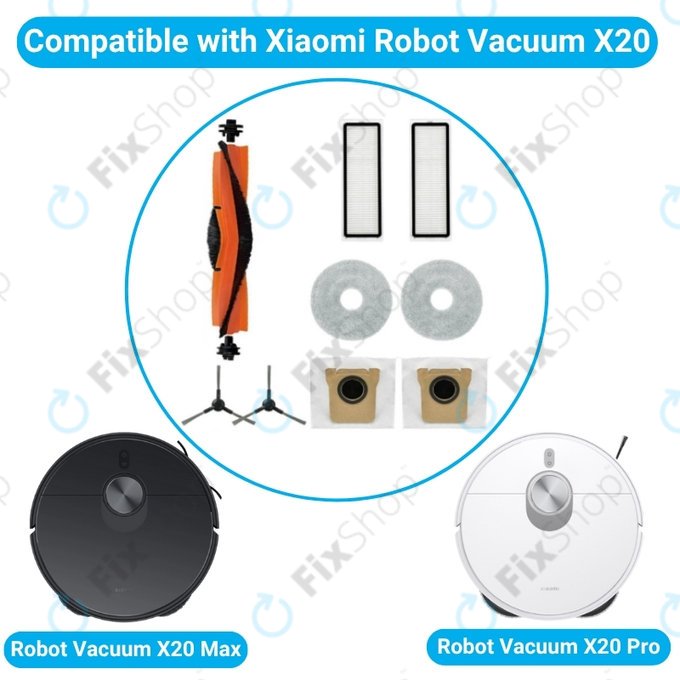 Xiaomi Robot Vacuum X20 Max, X20 Pro - Kompletní set