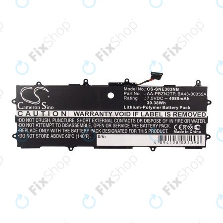 Baterie pro Samsung Chromebook Series 3, 4080mAh, Li-Pol, 7.5V, AA-PBZN2TP, HQ