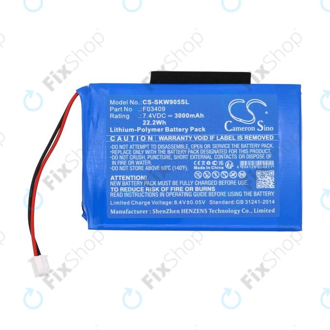 Baterie pro Satlink WS-6902, WS-6905, 3000mAh, Li-Pol, 7.4V, F03409, HQ