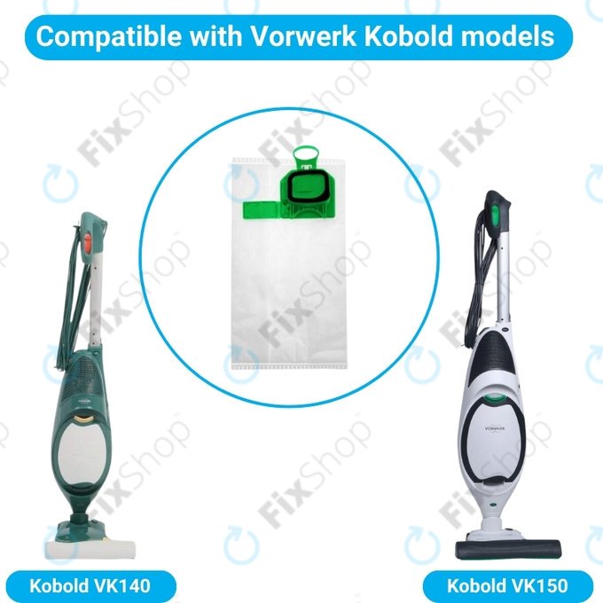 Sáček do vysavače FP140, 2 ks pro Vorwerk Kobold VK140, VK150