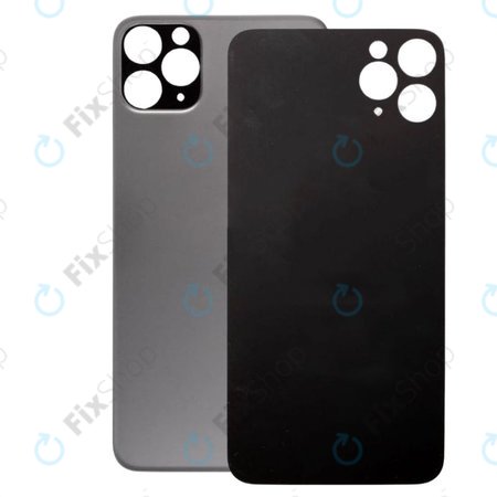 Apple iPhone 11 Pro Max - Sklo Zadního Housingu se Zvětšeným Otvorem na Kameru (Space Gray)