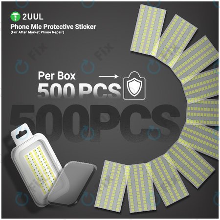 Ochranné nálepky na mikrofon telefonu, 2UUL DA32, 500ks/balení