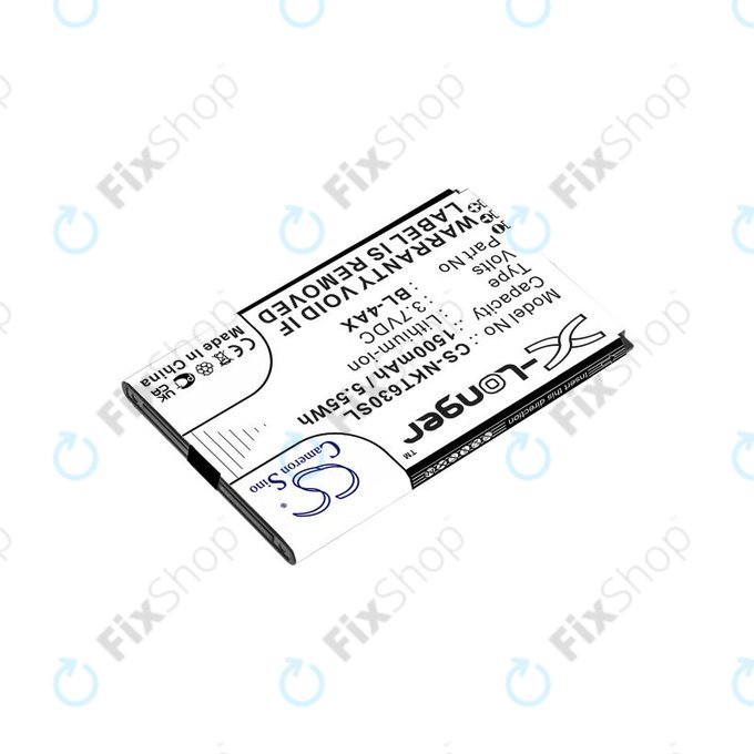 Baterie pro Nokia 6300 4G, Nokia 8000 4G, 1500mAh, Li-Ion, 3.7V, BL-4AX, HQ