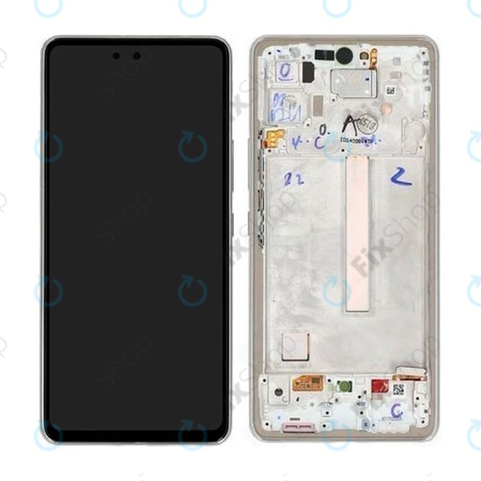 Samsung Galaxy A53 5G A536B - LCD Displej + Dotykové Sklo + Rám (Awesome White) - GH82-28024B, GH82-28025B Genuine Service Pack