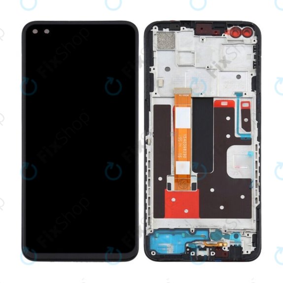 Oppo Reno 4 Z 5G - LCD Displej + Dotykové Sklo + Rám (Ink Black) TFT