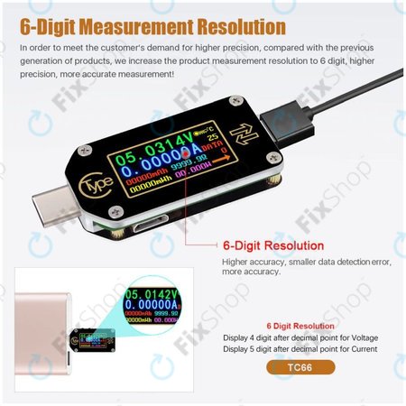 Joy-it JT-TC66C - USB Multimetr (USB-C)