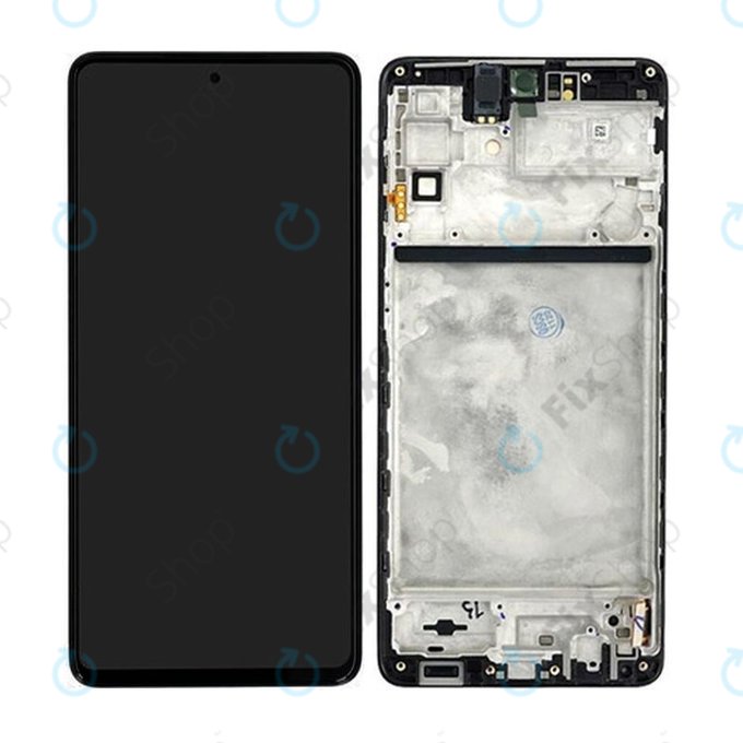 Samsung Galaxy M53 5G M536B - LCD Displej + Dotykové Sklo + Rám (Black) - GH82-28812A, GH82-28895A Genuine Service Pack