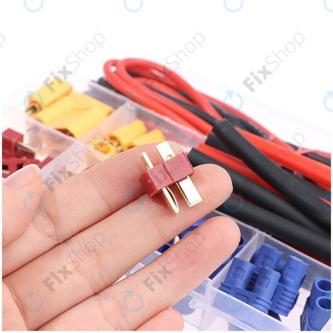 Amass - Set na Opravu Baterií (T-plug, EC3, XT60, Silikononvý Drát a Bužírky)