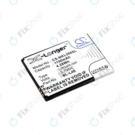 Baterie pro Nokia 2660 Flip 4G, 1150mAh, Li-Ion, 3.7V, BL-L4E, HQ