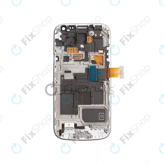 Samsung Galaxy S4 Mini i9195 - LCD Displej + Dotykové Sklo + Rám (White Frost) - GH97-14766B Genuine Service Pack