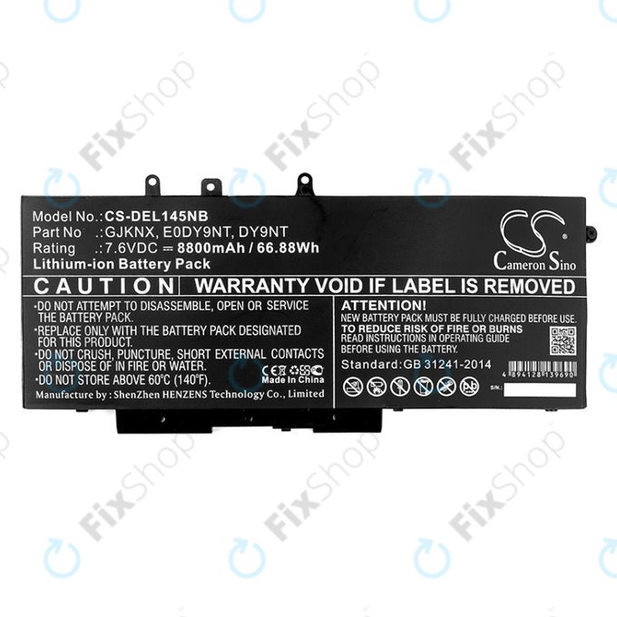 Baterie pro Dell Latitude 14 5490, Latitude 14 5491, 8800mAh, Li-Ion, 7.6V, 00JWGP, HQ