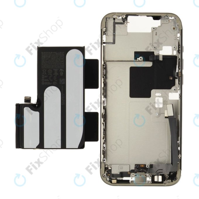 Střední Rám s Baterií pro iPhone 16 Pro Max | White Titanium | ZD076-00694 | Genuine Apple