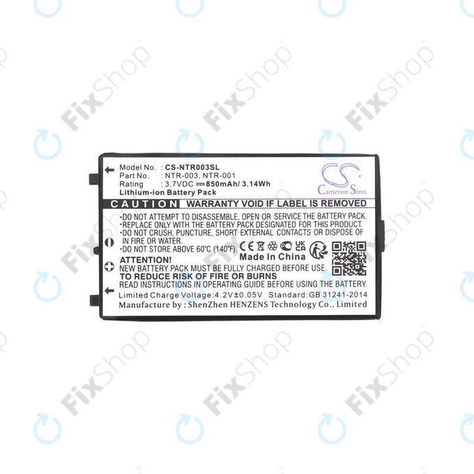 Baterie pro Nintendo, 850mAh, Li-Ion, 3.7V, NTR-003, HQ