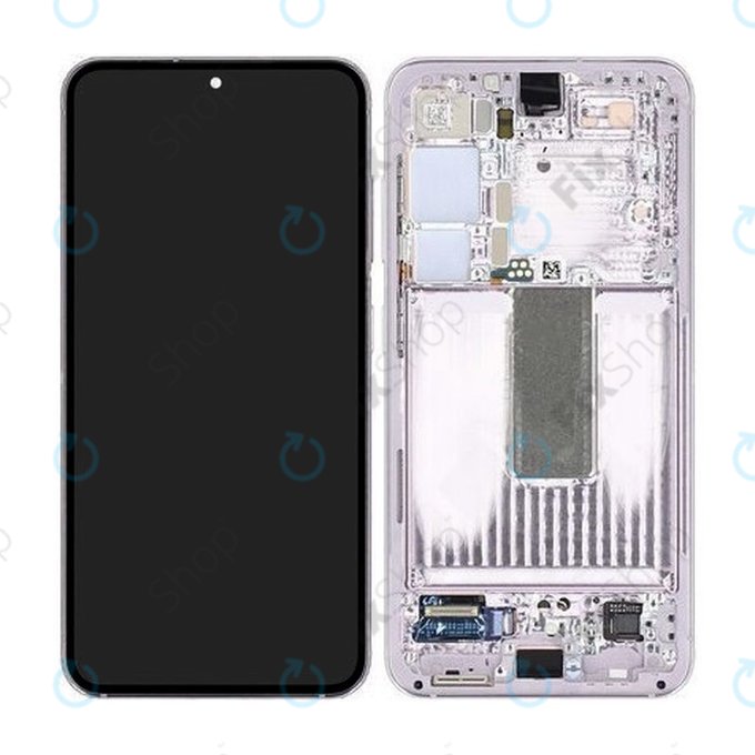 Samsung Galaxy S23 S911B - LCD Displej + Dotykové Sklo + Rám (Lavender) - GH82-30481D, GH82-30480D Genuine Service Pack