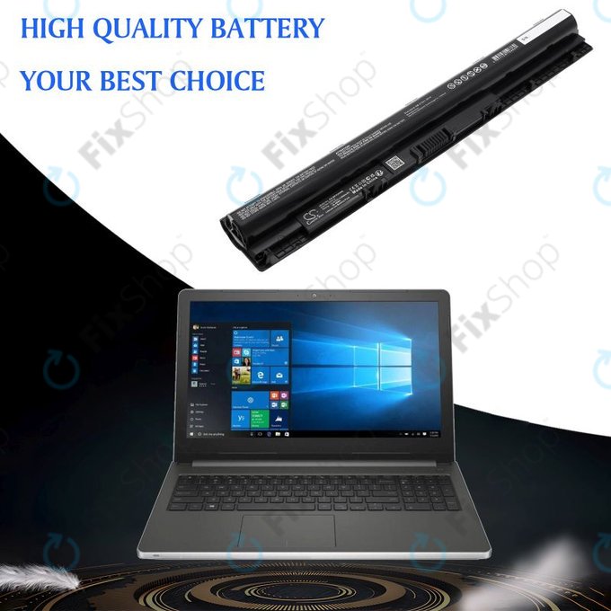 Baterie pro Dell Inspiron 14, 15, 17, Vostro 14, 15, 2600mAh, Li-Ion, 14.8V, GXVJ3, HQ