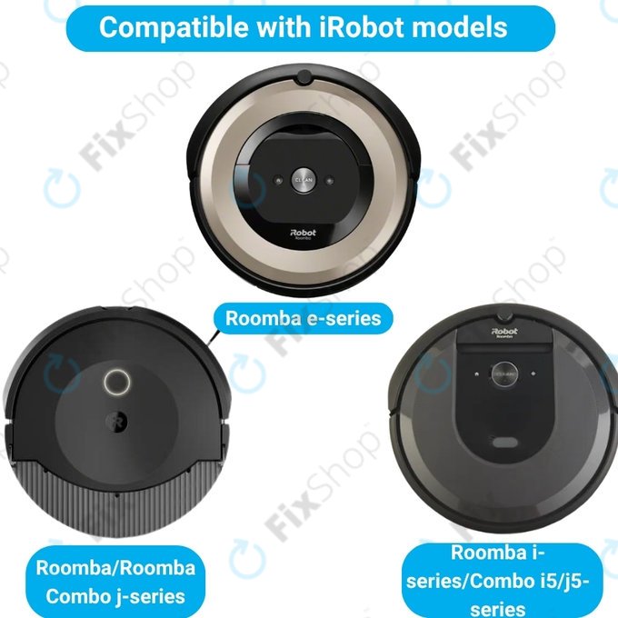 Sada náhradních dílů pro iRobot Roomba e-series, i-series, j-series (1 pár hlavních kartáčů, 2x Filtr, 2x Boční kartáč)