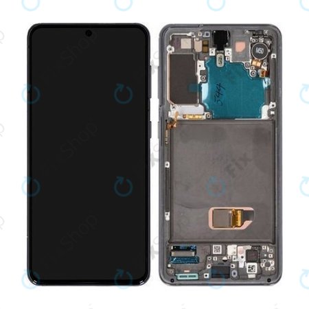 Samsung Galaxy S21 G991B - LCD Displej + Dotykové Sklo + Rám (Phantom Grey) - GH82-24544A, GH82-24545A, GH82-27255A Genuine Service Pack