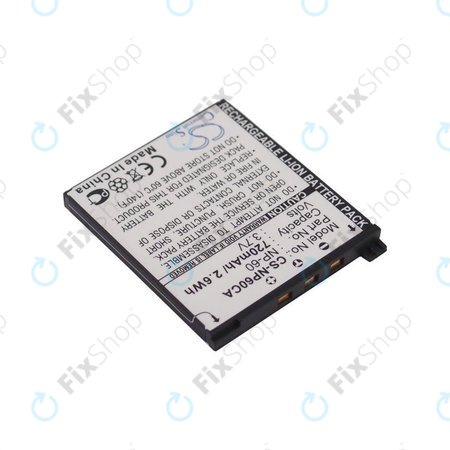 Baterie pro Casio Exilim Zoom EX-Z19, EX-Z85, EX-Z9, 720mAh, Li-Ion, 3.7V, NP-60, HQ