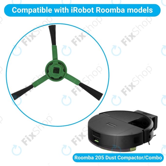 Boční kartáč, 2 ks pro iRobot Roomba 205 Dust Compactor, Dust Compactor Combo