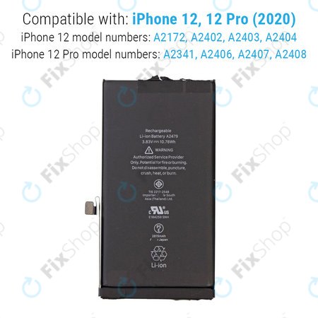 Apple iPhone 12, 12 Pro - Baterie 2815mAh