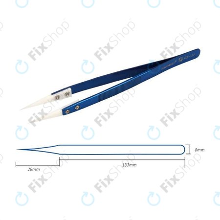 Mechanic CF-11 - Tepelně Odolná Keramická Pinzeta s Ostrou Špičkou