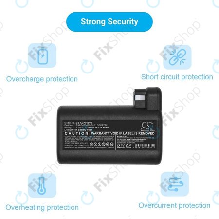 AEG RX-series, Electrolux E, P-series - Baterie S91-0400410-SU2, OSBP72LI, OSBP72LI25 Li-Ion 7.2V 3400mAh HQ