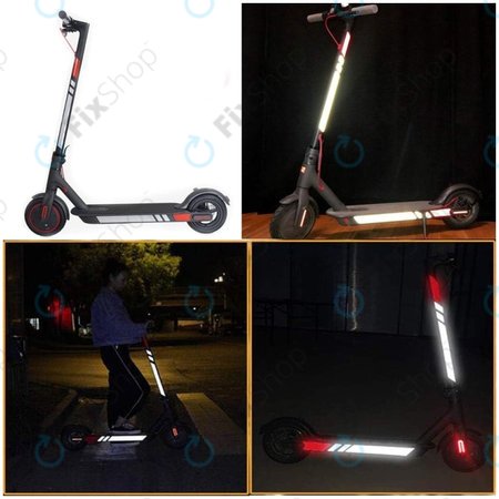 Xiaomi Mi Electric Scooter 1S, 2 M365, Essential, Pro, Pro 2 - Reflexní Nálepky (B)