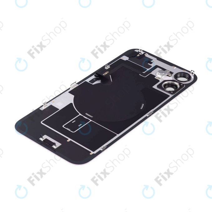 Apple iPhone 16 - Sklo Zadního Housingu + Sklíčko Kamery + Kovová Destička + Magsafe Magnet (Pink)