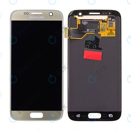Samsung Galaxy S7 G930F - LCD Displej + Dotykové Sklo (Gold) - GH97-18523C, GH97-18761C, GH97-18757C Genuine Service Pack
