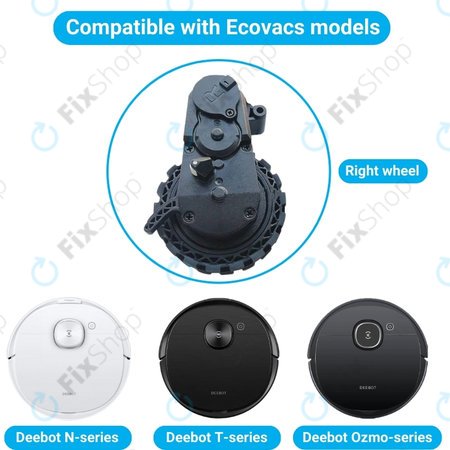 Ecovacs Deebot N-series, T-series, Ozmo-series - Kolo s Motorem (Pravé)