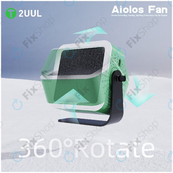 Odsavač kouře a ventilátor s LED osvětlením, 2UUL DA98