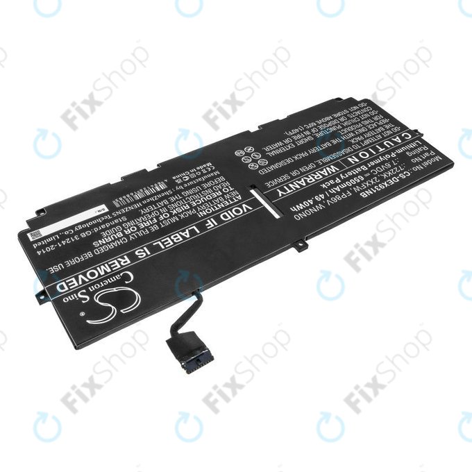 Baterie pro Dell XPS 13 9300, 9380, 9310, 6500mAh, Li-Pol, 7.6V, 2XXFW, HQ