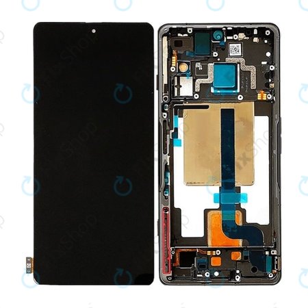 Xiaomi Poco F4 GT 21121210G - LCD Displej + Dotykové Sklo + Rám (Stealth Black) - 5600090L1000 Genuine Service Pack