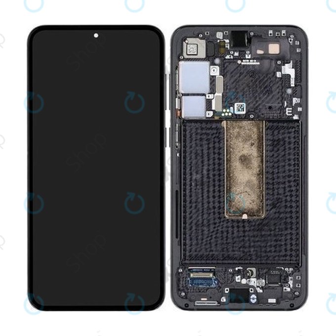 Samsung Galaxy S23 Plus S916B - LCD Displej + Dotykové Sklo + Rám (Phantom Black) - GH82-30478A, GH82-30476A, GH82-30477A Genuine Service Pack