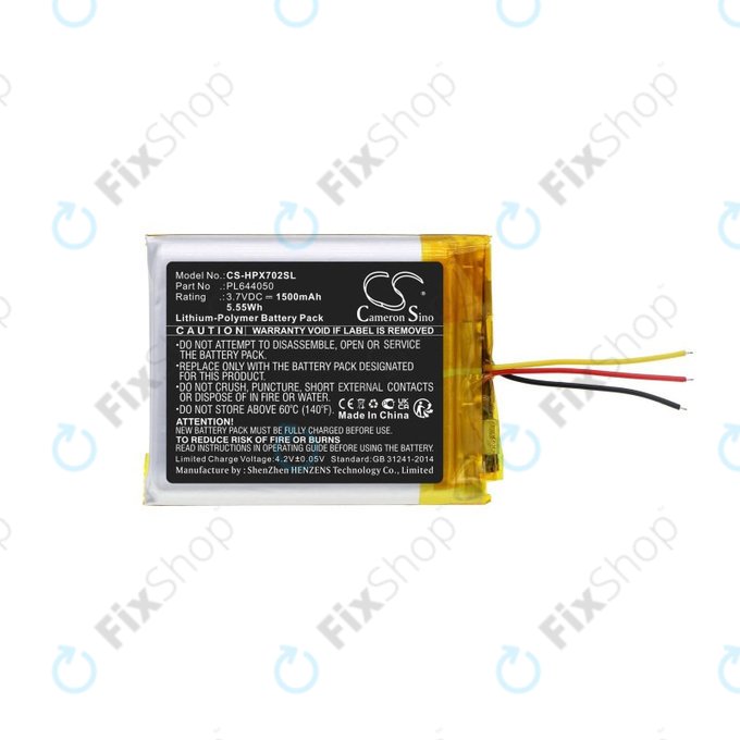 Baterie pro HyperX Cloud Flight, Cloud Alpha, 1500mAh, Li-Pol, 3.7V, PL644050, HQ