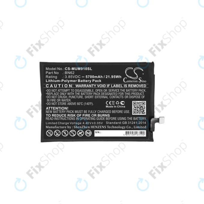 Xiaomi Redmi 9T - Baterie BN62 5700mAh HQ