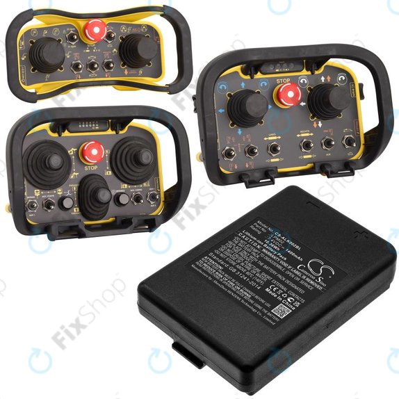 Baterie pro Autec Funkfernsteuerung Air, Modular AJM, 1400mAh, Li-Ion, 7.4V, LPM02, HQ