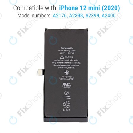 Apple iPhone 12 Mini - Baterie 2227mAh