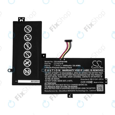 Baterie pro Asus VivoBook Flip TP501, TP501UA, 4000mAh, Li-Pol, 7.6V, C21N1518, HQ