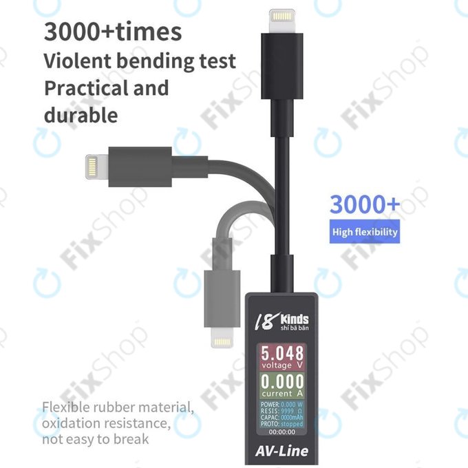 AV-Line - Smart Detekční Nabíjecí Kabel (Lightning - USB-A)