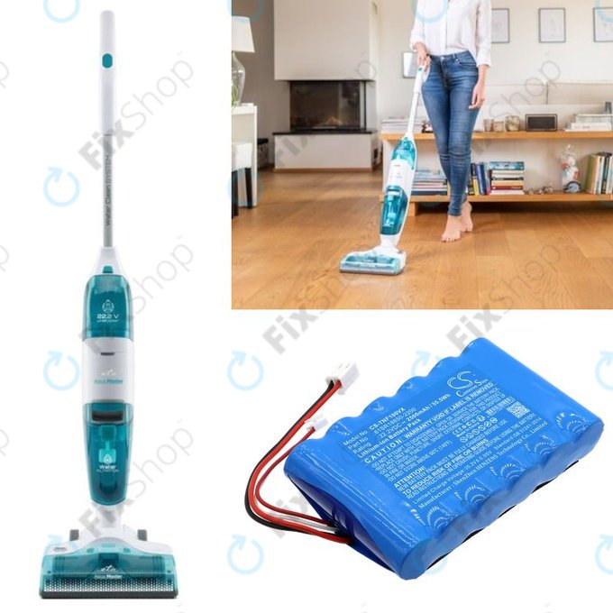Baterie pro ETA Aquamaster 1230, Tineco iFloor Wet Dry Vacuum, 2500mAh, Li-Ion, 22.2V, 61SR18650-2200, HQ