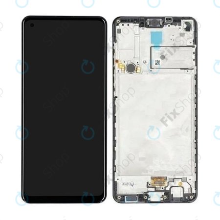Samsung Galaxy A21s A217F - LCD Displej + Dotykové Sklo + Rám (Black) - GH82-22988A, GH82-23137A , GH82-24641A, GH82-24642A, GH82-23089A Genuine Service Pack