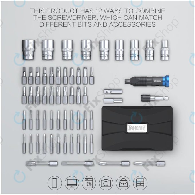 Jakemy JM-6125 - Sada Špičkových Domácich Šroubováků 60v1