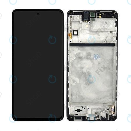 Samsung Galaxy M53 5G M536B - LCD Displej + Dotykové Sklo + Rám (Black) - GH82-28812A, GH82-28895A Genuine Service Pack