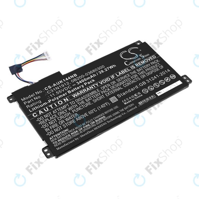 Baterie pro Asus Vivobook 14, E510, 3400mAh, Li-Pol, 11.55V, C31N1912, HQ