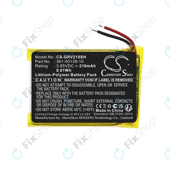 Baterie pro Garmin Venu 2, 210mAh, Li-Pol, 3.85V, 361-00139-10, HQ