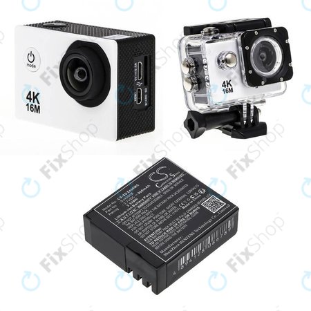 Baterie pro SJCAM SJ4000, SJ5000, 900mAh, Li-Ion, 3.7V, SJ4000B, HQ