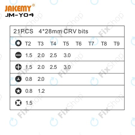 Jakemy JM-Y04 - Elektrický Šroubovák + Magnetická Podložka 25v1